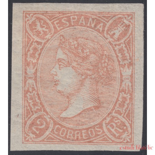 España Spain 73A 1865 Isabel II Márgenes Excelentes MH
