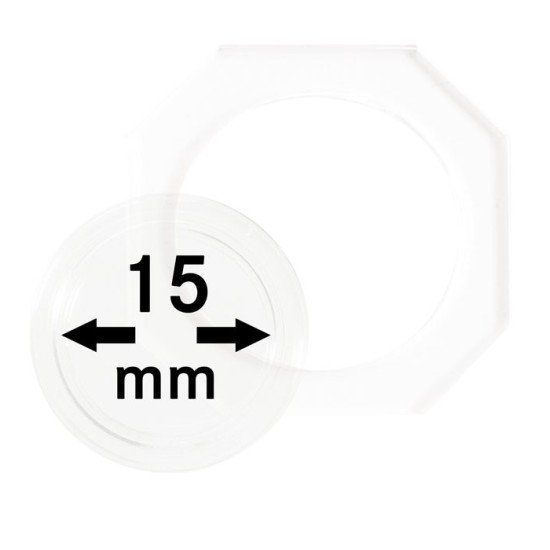Lindner OS015 Octos para monedas 15 mm Paquete de 2 unidades Lindner OS015 Octos para monedas 15 mm Paquete de 2 unidades