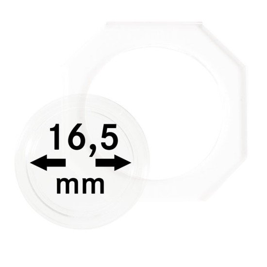 Lindner OS165 Octos para monedas 16,5 mm Paquete de 2 unidades Lindner OS165 Octos para monedas 16,5 mm Paquete de 2 unidades
