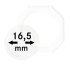 Lindner OS165 Octos para monedas 16,5 mm Paquete de 2 unidades