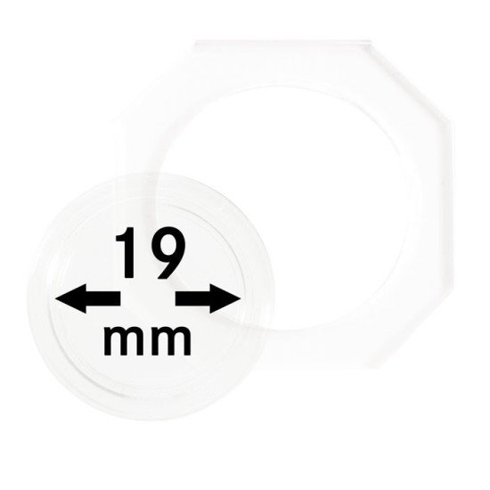 Lindner OS019 Octos para monedas 19 mm Paquete de 2 unidades Lindner OS019 Octos para monedas 19 mm Paquete de 2 unidades
