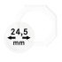 Lindner OS245 Octos para monedas 24,5 mm Paquete de 2 unidades
