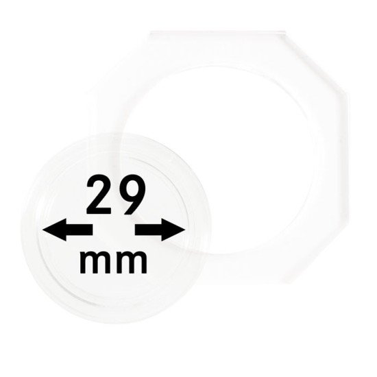 Lindner OS029 Octos para monedas 29 mm Paquete de 2 unidades Lindner OS029 Octos para monedas 29 mm Paquete de 2 unidades
