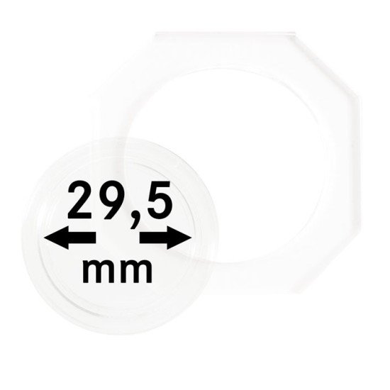 Lindner OS295 Octos para monedas 29,5 mm Paquete de 2 unidades Lindner OS295 Octos para monedas 29,5 mm Paquete de 2 unidades