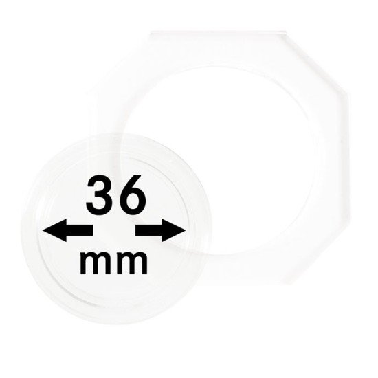 Lindner OS036 Octos para monedas 36 mm Paquete de 2 unidades Lindner OS036 Octos para monedas 36 mm Paquete de 2 unidades