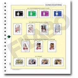 Filabo álbum de sellos de Guinea Ecuatorial 2009 montado con protectores Filabo álbum de sellos de Guinea Ecuatorial 2009 montado con protectores