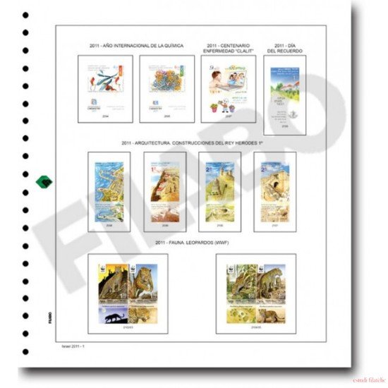 Filabo hojas álbum de sellos de Israel 1948-1990 montado con protectores Filabo hojas álbum de sellos de Israel 1948-1990 montado con protectores