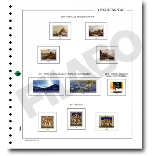 Filabo hojas álbum de sellos de Liechtenstein 1977 montado con protectores Filabo hojas álbum de sellos de Liechtenstein 1977 montado con protectores