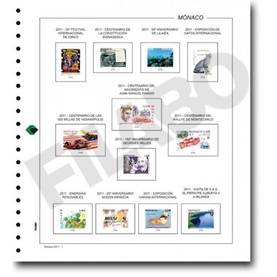 Filabo hojas álbum de sellos de Mónaco 1997 montado con protectores Filabo hojas álbum de sellos de Mónaco 1997 montado con protectores