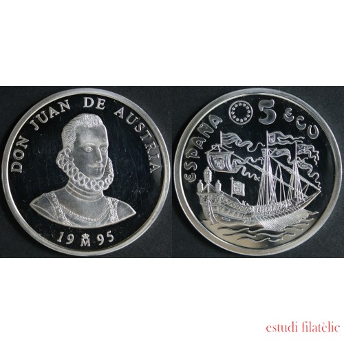 España Spain Monedas Serie Marina Española 1995 5 ecus plata