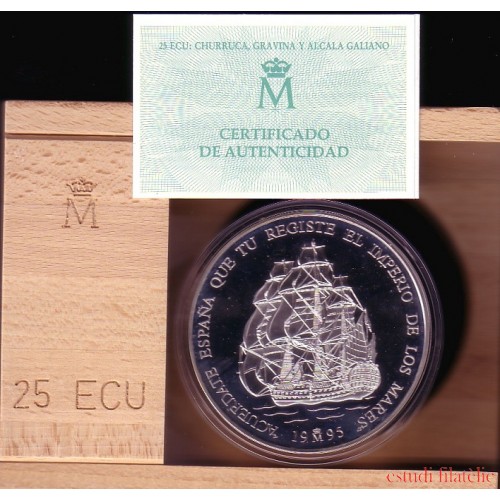 España Spain Monedas Serie Marina Española 1996 25 Ecus plata