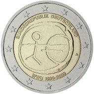 Alemania 2009 2 € euros conmemorativos X Aniv. de EMU Unión Económica y Monetaria UEM  ( 5 monedas )