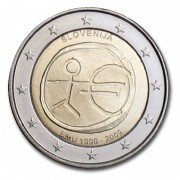 Eslovenia  2009 2 € euros conmemorativos X Aniv. de EMU Unión Económica y Monetaria UEM