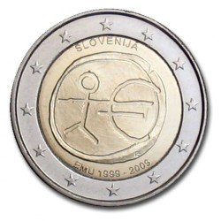 Eslovenia 2009 2 € euros conmemorativos X Aniv. de EMU Unión Económica y Monetaria UEM Eslovenia 2009 2 € euros conmemorativos X Aniv. de EMU Unión Económica y Monetaria UEM