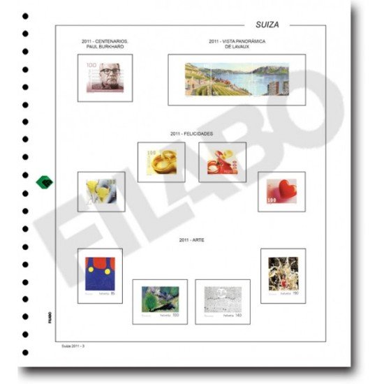 Filabo hojas álbum de sellos de Suiza 1989 sin protectores Filabo hojas álbum de sellos de Suiza 1989 sin protectores