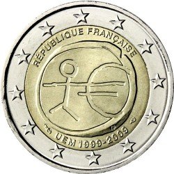 Francia 2009 2 € euros conmemorativos X Aniv. de EMU Unión Económica y Monetaria UEM Francia 2009 2 € euros conmemorativos X Aniv. de EMU Unión Económica y Monetaria UEM