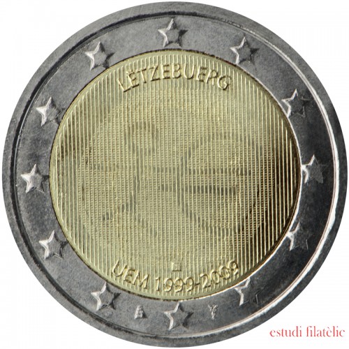 Luxemburgo 2009 2 € euros conmemorativos X Aniv. de EMU Unión Económica y Monetaria UEM