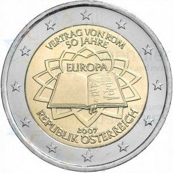 Austria 2007 2 € euros conmemorativos 50º Aniversario Tratado de Roma Austria 2007 2 € euros conmemorativos 50º Aniversario Tratado de Roma