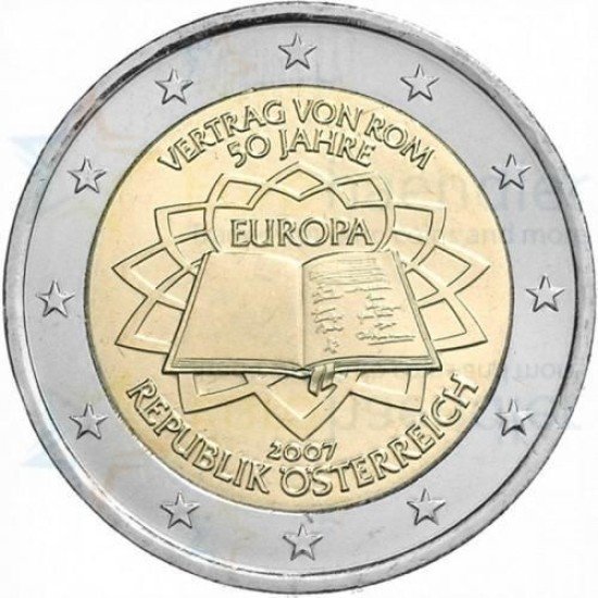 Austria 2007 2 € euros conmemorativos 50º Aniversario Tratado de Roma Austria 2007 2 € euros conmemorativos 50º Aniversario Tratado de Roma