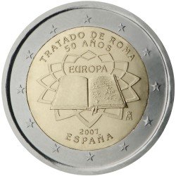 España 2007 2 € euros conmemorativos 50º Aniversario Tratado de Roma España 2007 2 € euros conmemorativos 50º Aniversario Tratado de Roma