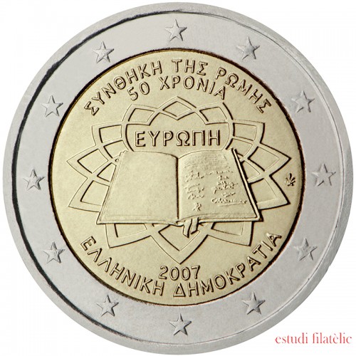 Grecia 2007 2 € euros conmemorativos 50º Aniversario Tratado de Roma