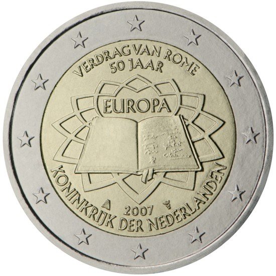 Holanda 2007 2 € euros conmemorativos 50º Aniversario Tratado de Roma Holanda 2007 2 € euros conmemorativos 50º Aniversario Tratado de Roma