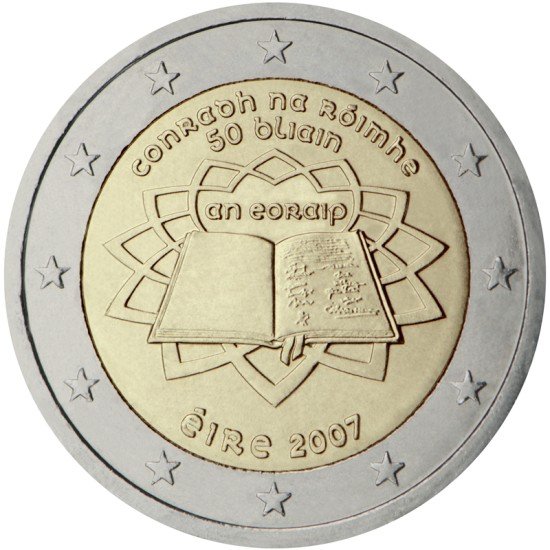 Irlanda 2007 2 € euros conmemorativos 50º Aniversario Tratado de Roma Irlanda 2007 2 € euros conmemorativos 50º Aniversario Tratado de Roma