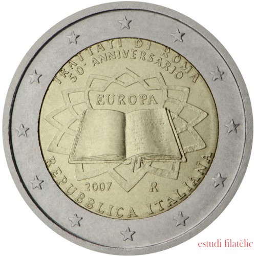 Italia  2007 2 € euros conmemorativos 50º Aniversario Tratado de Roma