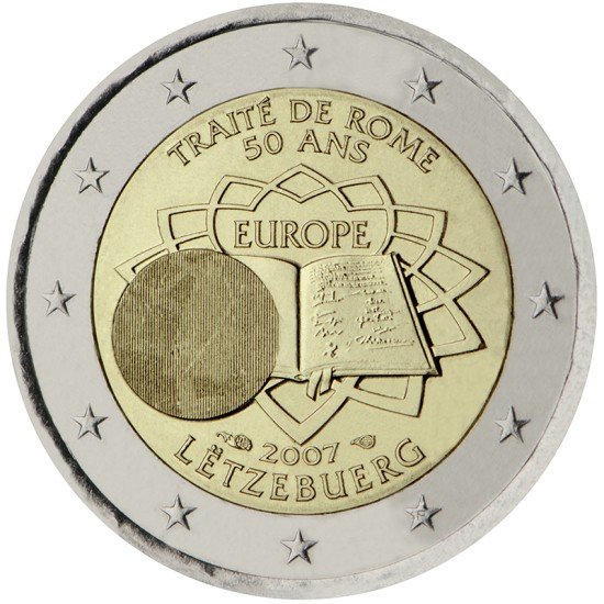 Luxemburgo 2007 2 € euros conmemorativos 50º Aniversario Tratado de Roma Luxemburgo 2007 2 € euros conmemorativos 50º Aniversario Tratado de Roma