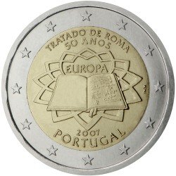 Portugal 2007 2 € euros conmemorativos 50º Aniversario Tratado de Roma Portugal 2007 2 € euros conmemorativos 50º Aniversario Tratado de Roma