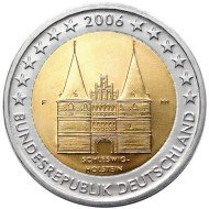Alemania 2006 2 € euros conmemorativos Schleswig-Holstein ( 5 monedas )