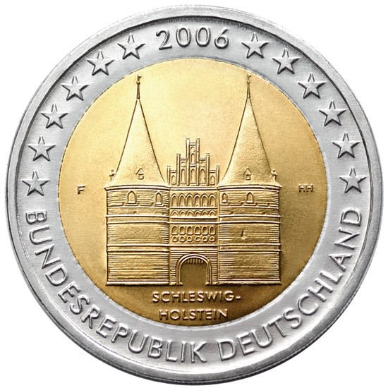 Alemania 2006 2 € euros conmemorativos Schleswig-Holstein ( 5 monedas ) Alemania 2006 2 € euros conmemorativos Schleswig-Holstein ( 5 monedas )