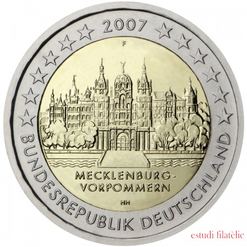 Alemania 2007 2 € euros conmemorativos Mecklenburg -  Vorpommern   ( 5 monedas )    