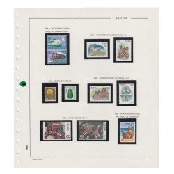 Filabo hojas álbum de sellos de Japón 1979 montado con protectores Filabo hojas álbum de sellos de Japón 1979 montado con protectores