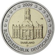 Alemania 2009 2 € euros conmemorativos Saarland  ( 5 monedas )