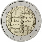 Austria 2005 2 € euros conmemorativos 50º aniversario Tratado del Estado de Austria 