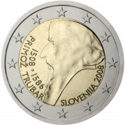 Eslovenia  2008 2 € euros conmemorativos V Cent. de Primož Trubar