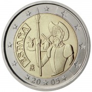 España 2005 2 € euros conmemorativos IV Cent. Quijote Cervantes 