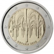 España 2010 2 € euros conmemorativos Córdoba, patrimonio UNESCO Mezquita 