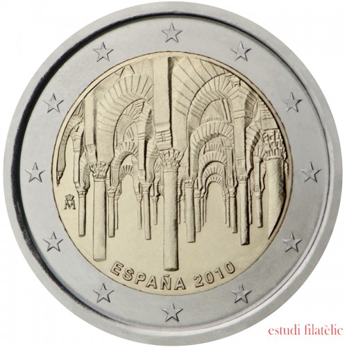 España 2010 2 € euros conmemorativos Córdoba, patrimonio UNESCO Mezquita 
