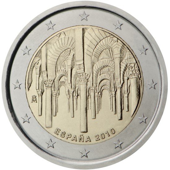 España 2010 2 € euros conmemorativos Córdoba, patrimonio UNESCO Mezquita España 2010 2 € euros conmemorativos Córdoba, patrimonio UNESCO Mezquita