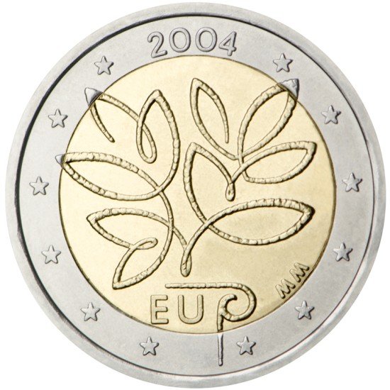 Finlandia 2004 2 € euros conmemorativos Ampliación de la UE Finlandia 2004 2 € euros conmemorativos Ampliación de la UE