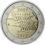 Finlandia 2007 2 € euros conmemorativos Av Independencia
