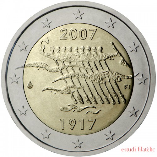 Finlandia 2007 2 € euros conmemorativos Av Independencia 