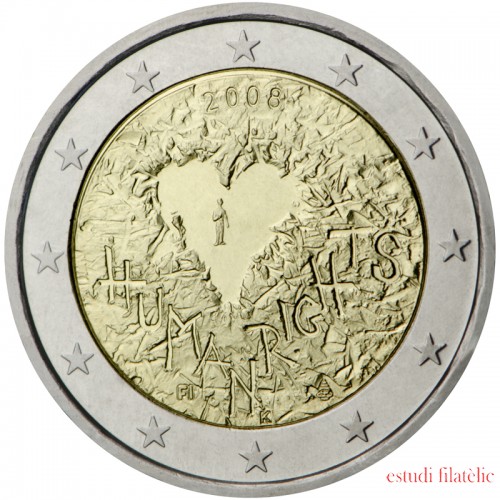 Finlandia 2008 2 € euros conmemorativos Av Derechos Humanos