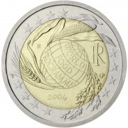 Italia 2004 2 € euros conmemorativos 50 Av Programa Mundial Alimentos