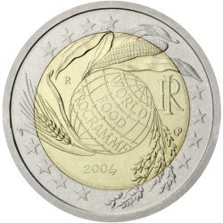 Italia 2004 2 € euros conmemorativos 50 Av Programa Mundial Alimentos Italia 2004 2 € euros conmemorativos 50 Av Programa Mundial Alimentos