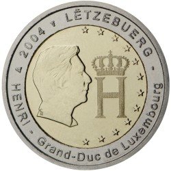 Luxemburgo 2004 2 € euros conmemorativos Gran duque Enrique Luxemburgo 2004 2 € euros conmemorativos Gran duque Enrique