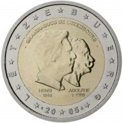 Luxemburgo 2005 2 € euros conmemorativos Av Gran Duque Enrique y Duque Alfonso 