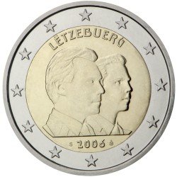 Luxemburgo 2006 2 € euros conmemorativos 25 Av duque Guillermo Luxemburgo 2006 2 € euros conmemorativos 25 Av duque Guillermo